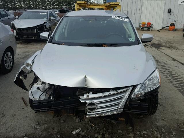 3N1AB7AP3FY297821 - 2015 NISSAN SENTRA S SILVER photo 9