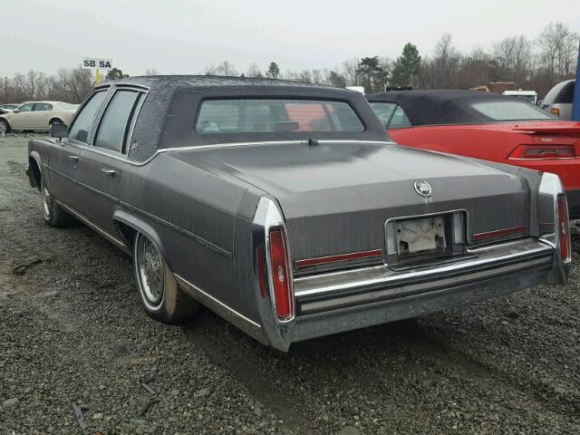 1G6DW51Y2H9747045 - 1987 CADILLAC BROUGHAM GRAY photo 3