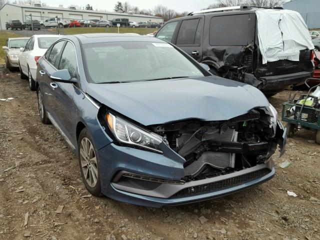 5NPE34AF6HH545920 - 2017 HYUNDAI SONATA SPO BLUE photo 1