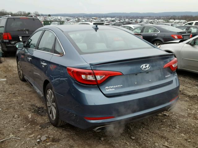 5NPE34AF6HH545920 - 2017 HYUNDAI SONATA SPO BLUE photo 3