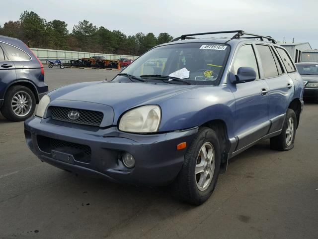 KM8SC13D02U143798 - 2002 HYUNDAI SANTA FE G BLUE photo 2