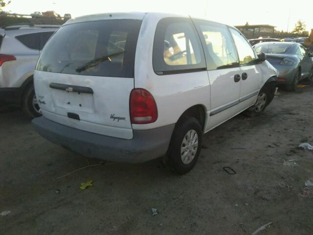 2P4FP25B8WR729787 - 1998 PLYMOUTH VOYAGER WHITE photo 4