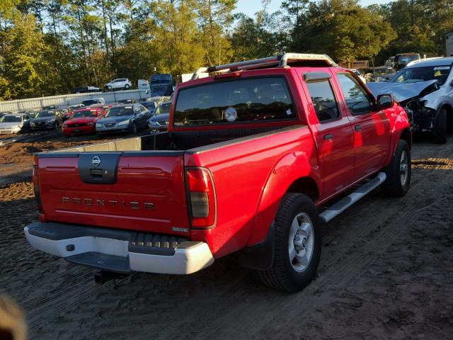 1N6ED27TX1C350674 - 2001 NISSAN FRONTIER C RED photo 4
