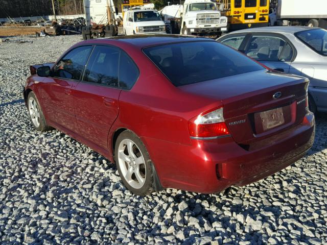 4S3BL616097212729 - 2009 SUBARU LEGACY 2.5 MAROON photo 3