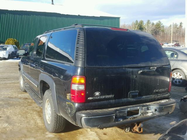 1GNFK16Z42J175579 - 2002 CHEVROLET SUBURBAN K BLACK photo 3