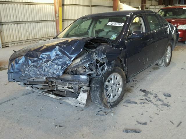 2G1WS553681239730 - 2008 CHEVROLET IMPALA POL BLACK photo 2