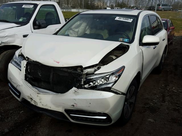 5FRYD4H25FB018720 - 2015 ACURA MDX WHITE photo 2