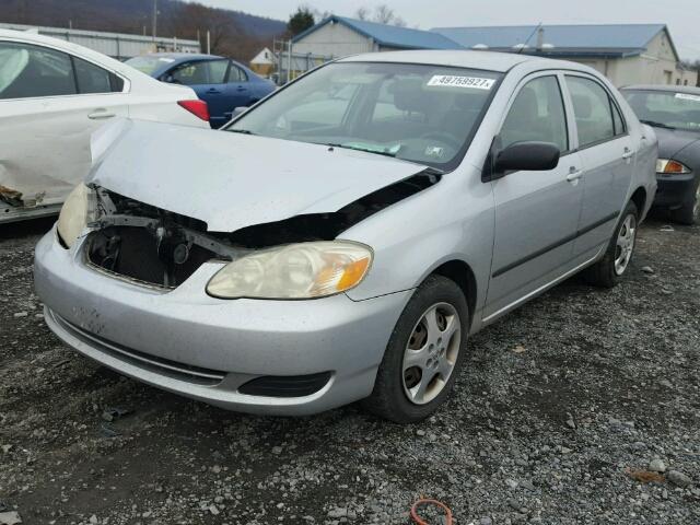 2T1BR32E65C460074 - 2005 TOYOTA COROLLA CE SILVER photo 2