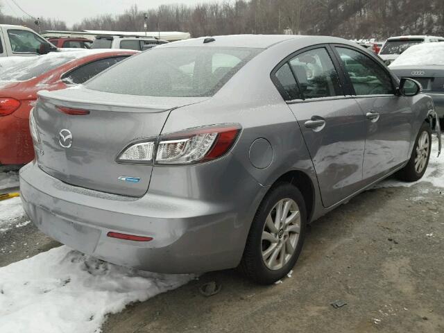 JM1BL1WP7D1727162 - 2013 MAZDA 3 I GRAY photo 4