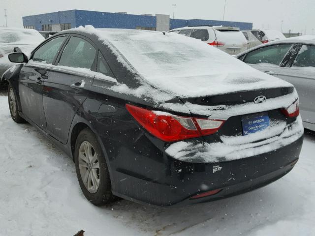 5NPEB4AC2DH762013 - 2013 HYUNDAI SONATA GLS BLACK photo 3