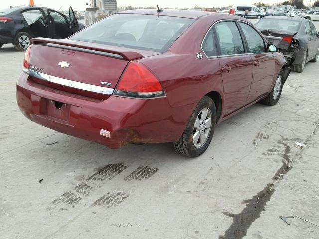 2G1WT58K689216580 - 2008 CHEVROLET IMPALA LT MAROON photo 4