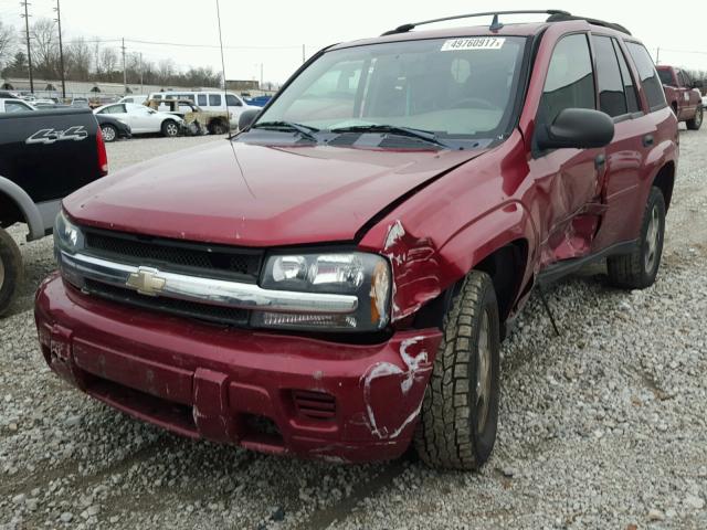 1GNDS13S162314808 - 2006 CHEVROLET TRAILBLAZE RED photo 2