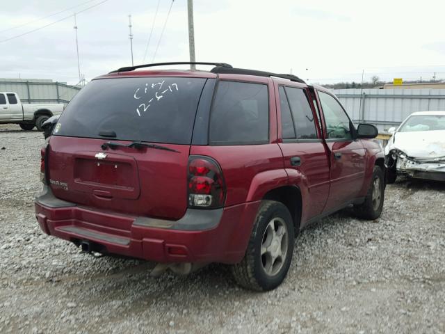 1GNDS13S162314808 - 2006 CHEVROLET TRAILBLAZE RED photo 4