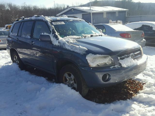 JTEHD21A930025022 - 2003 TOYOTA HIGHLANDER BLUE photo 1