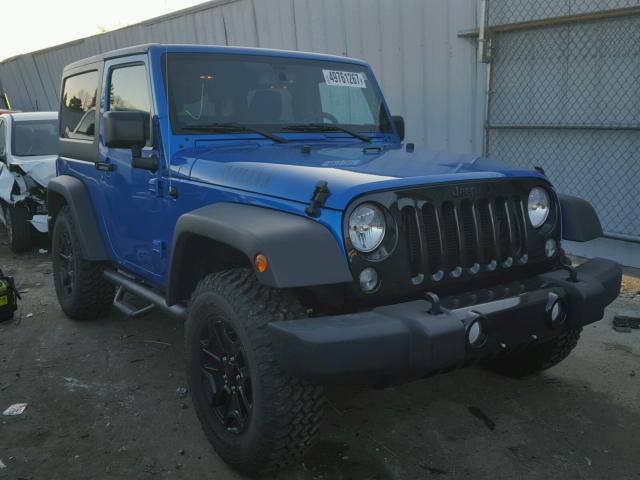 1C4AJWAG4GL306434 - 2016 JEEP WRANGLER S BLUE photo 1