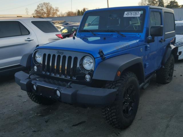 1C4AJWAG4GL306434 - 2016 JEEP WRANGLER S BLUE photo 2