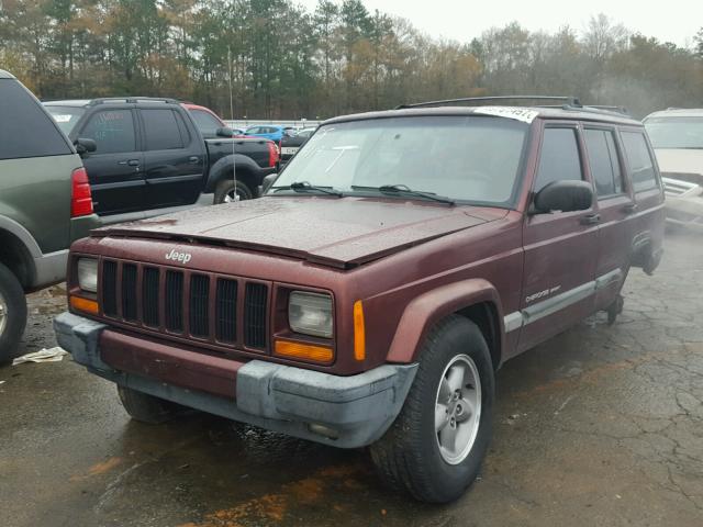 1J4FT48S91L589770 - 2001 JEEP CHEROKEE S BURGUNDY photo 2