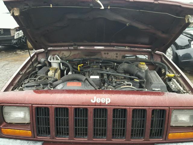 1J4FT48S91L589770 - 2001 JEEP CHEROKEE S BURGUNDY photo 7