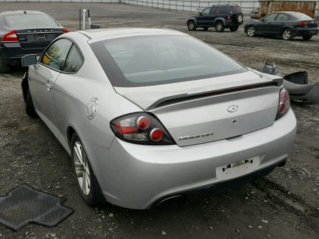 KMHHM66D78U266295 - 2008 HYUNDAI TIBURON GS GRAY photo 3