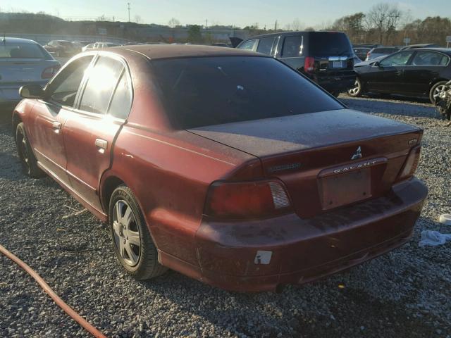 4A3AA46G12E137903 - 2002 MITSUBISHI GALANT ES RED photo 3