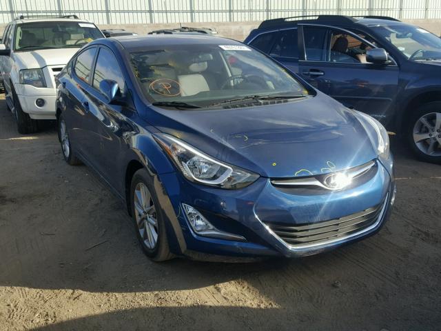 KMHDH4AE9GU503763 - 2016 HYUNDAI ELANTRA SE BLUE photo 1