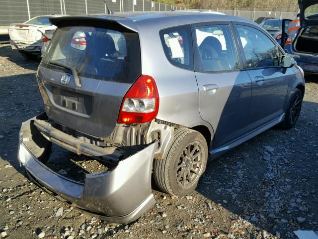 JHMGD38638S036163 - 2008 HONDA FIT SPORT SILVER photo 4