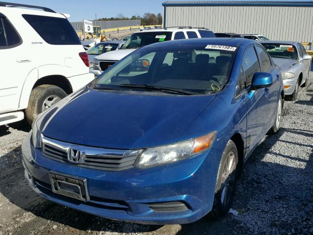 19XFB2F88CE016424 - 2012 HONDA CIVIC EX BLUE photo 2