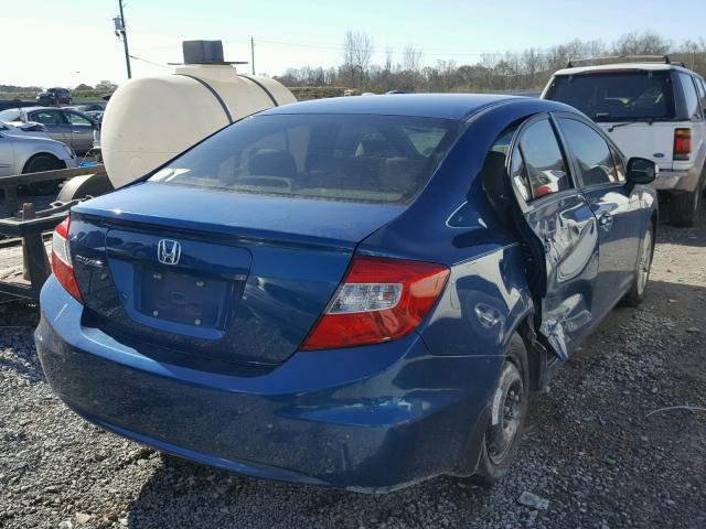 19XFB2F88CE016424 - 2012 HONDA CIVIC EX BLUE photo 4