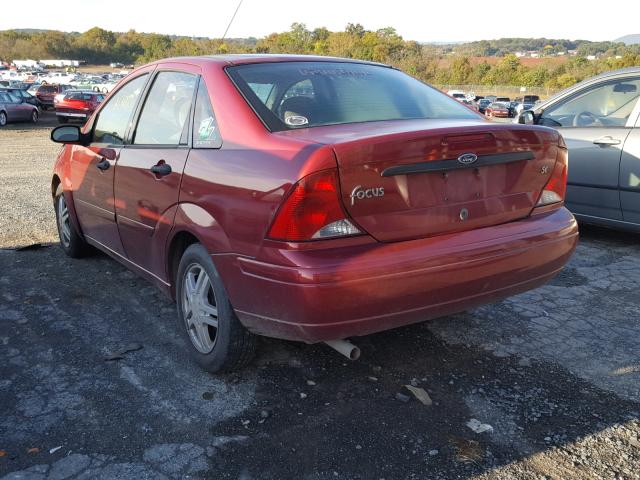 1FAFP343X3W130399 - 2003 FORD FOCUS SE C RED photo 3