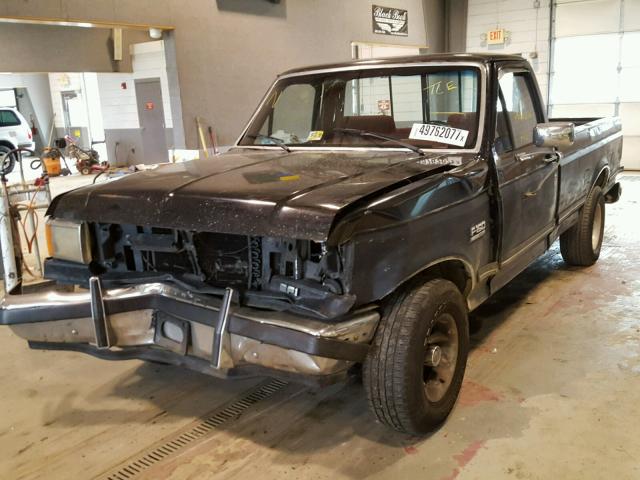 1FTDF15N7KNA12274 - 1989 FORD F150 BLACK photo 2