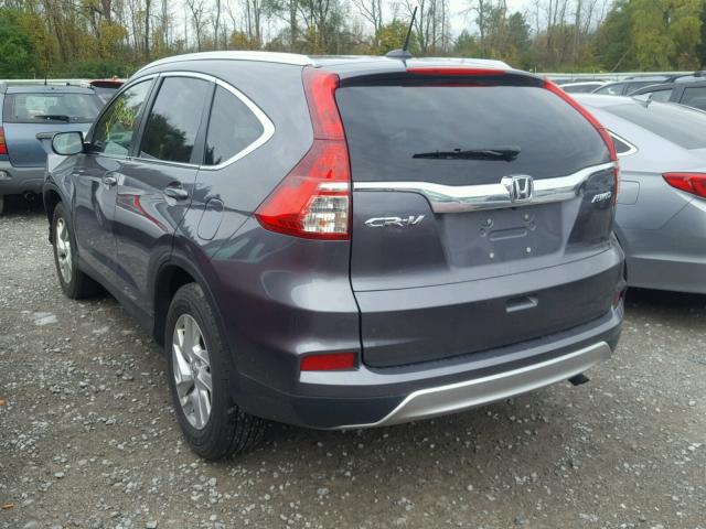 5J6RM4H71GL051496 - 2016 HONDA CR-V EXL GRAY photo 3