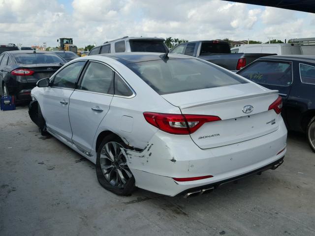 5NPE34AB0FH239256 - 2015 HYUNDAI SONATA SPO WHITE photo 3