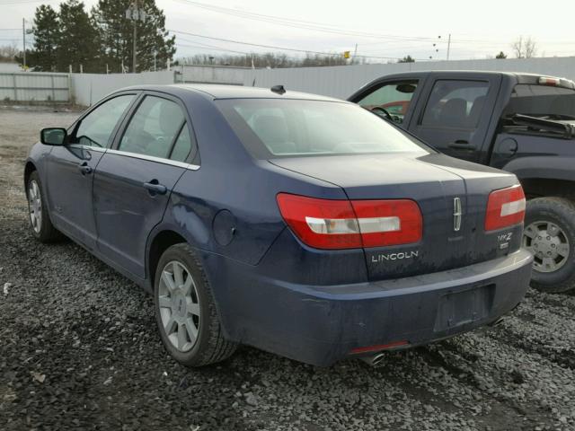 3LNHM28T37R620882 - 2007 LINCOLN MKZ BLUE photo 3