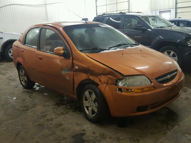 KL1TD566X6B525193 - 2006 CHEVROLET AVEO BASE ORANGE photo 1