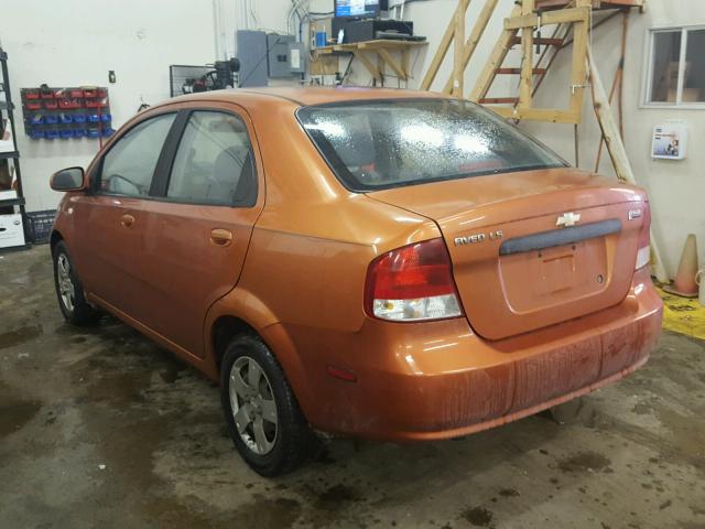 KL1TD566X6B525193 - 2006 CHEVROLET AVEO BASE ORANGE photo 3