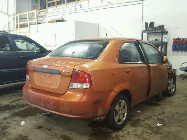 KL1TD566X6B525193 - 2006 CHEVROLET AVEO BASE ORANGE photo 4