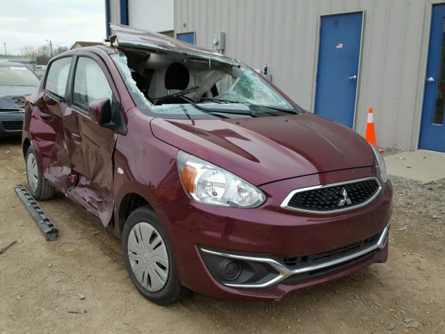 ML32A3HJ7HH011484 - 2017 MITSUBISHI MIRAGE ES BURGUNDY photo 1