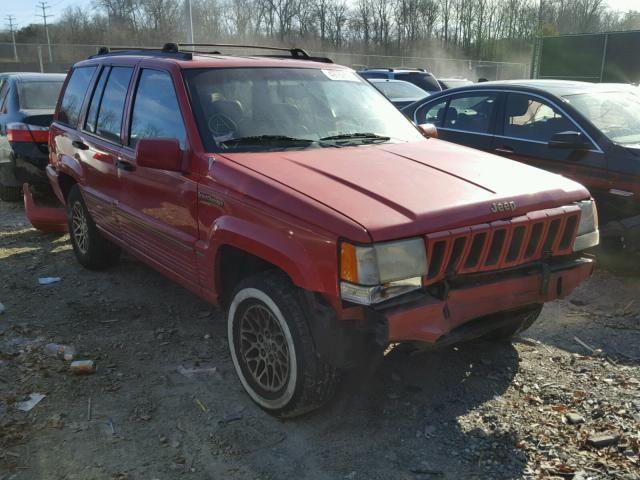 1J4GZ78S6RC194168 - 1994 JEEP GRAND CHER RED photo 1