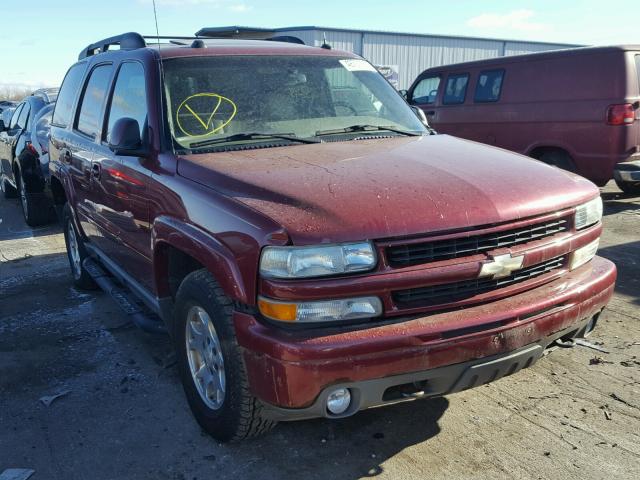 1GNEK13ZX4R215264 - 2004 CHEVROLET TAHOE K150 BURGUNDY photo 1