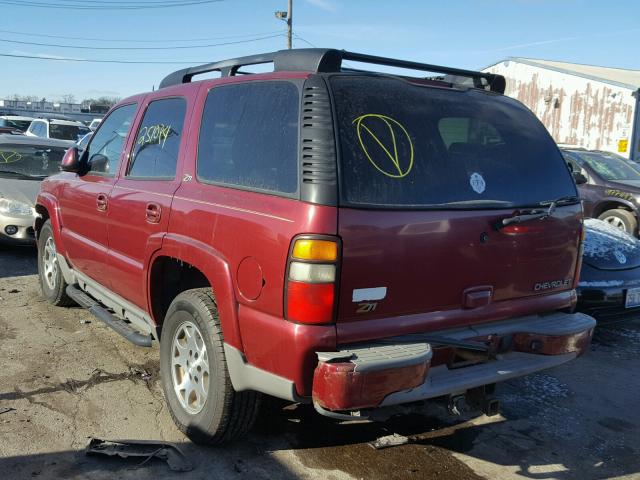 1GNEK13ZX4R215264 - 2004 CHEVROLET TAHOE K150 BURGUNDY photo 3