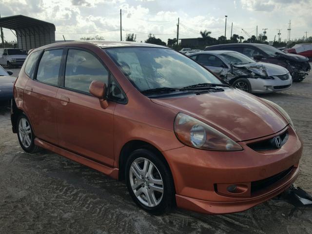 JHMGD38677S063333 - 2007 HONDA FIT S ORANGE photo 1