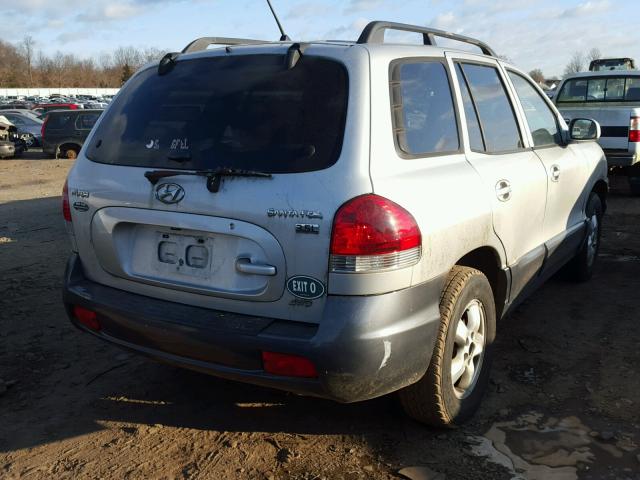 KM8SC73E55U891625 - 2005 HYUNDAI SANTA FE G SILVER photo 4