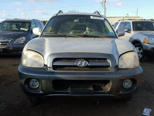 KM8SC73E55U891625 - 2005 HYUNDAI SANTA FE G SILVER photo 9