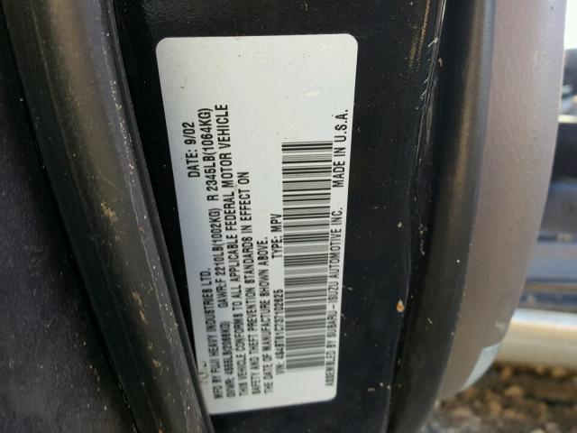 4S4BT61C737102625 - 2003 SUBARU BAJA BLACK photo 10