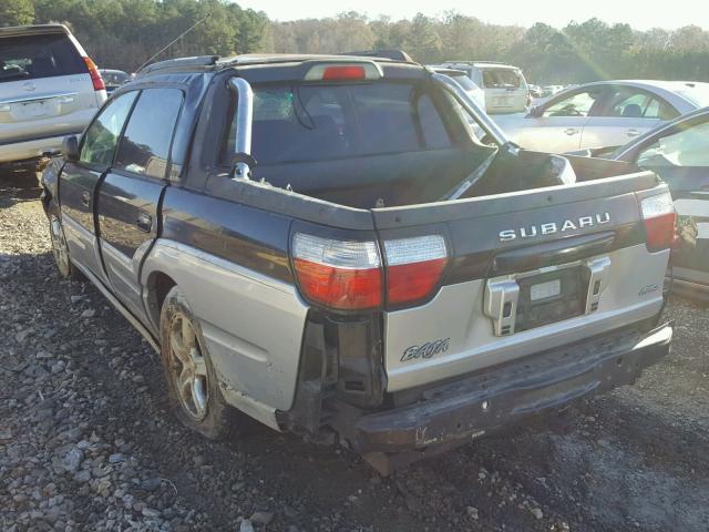 4S4BT61C737102625 - 2003 SUBARU BAJA BLACK photo 3