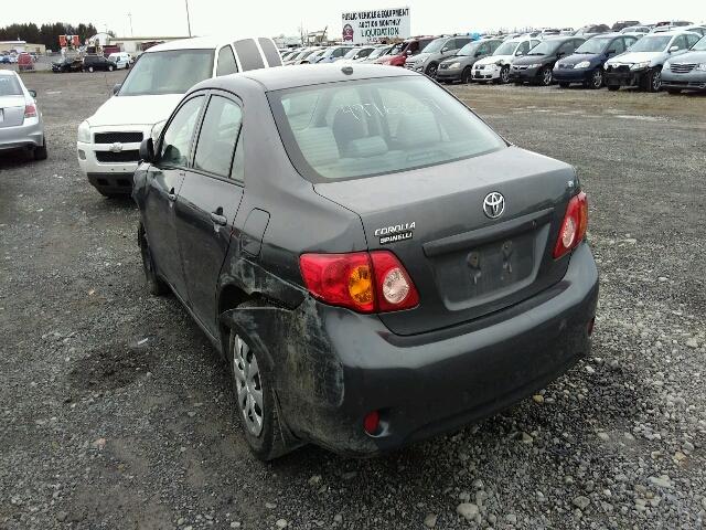 2T1BU4EE5AC312525 - 2010 TOYOTA COROLLA BA GRAY photo 3