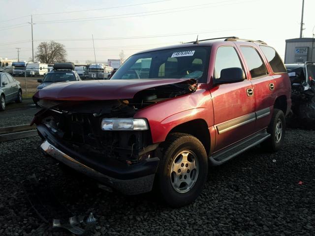 1GNEC13T25R209484 - 2005 CHEVROLET TAHOE C150 RED photo 2