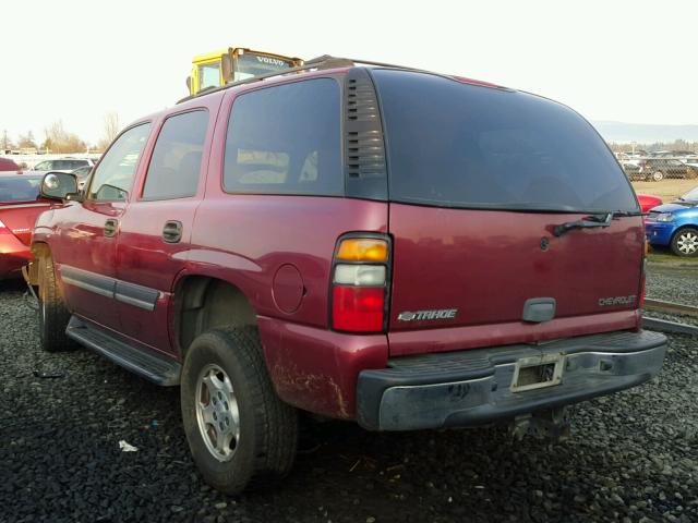 1GNEC13T25R209484 - 2005 CHEVROLET TAHOE C150 RED photo 3