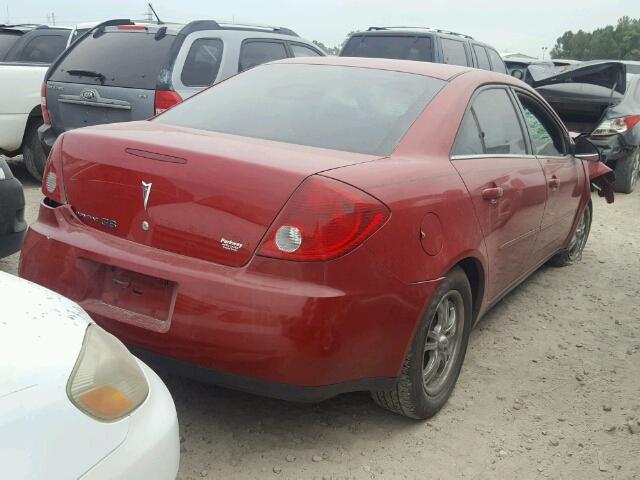 1G2ZF55B664236137 - 2006 PONTIAC G6 SE RED photo 4