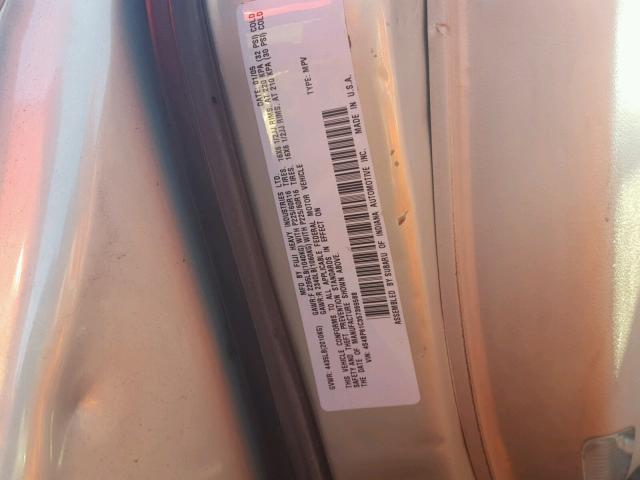 4S4BP61C357369588 - 2005 SUBARU LEGACY OUT SILVER photo 10